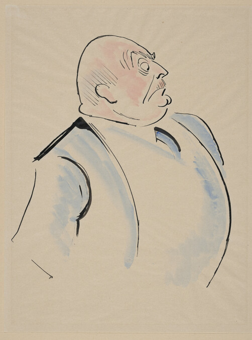 (Man in Blue Suit) from a Portfolio of 21 Cartoons: 1933