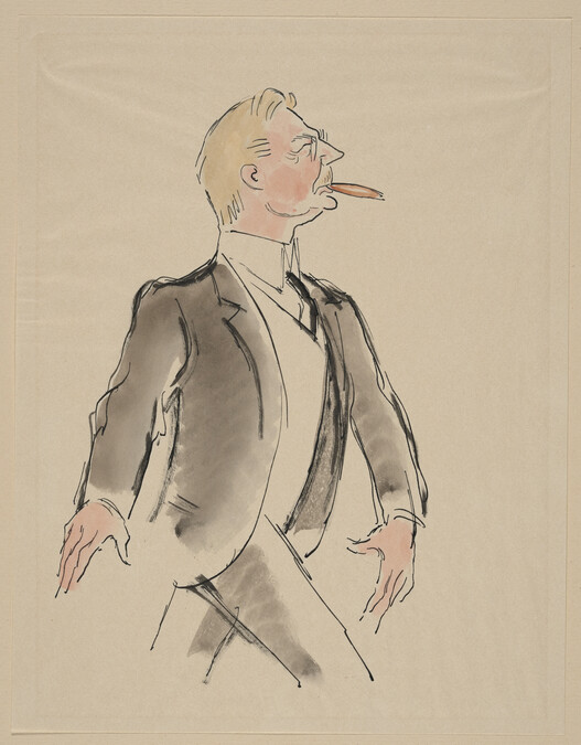 (Strutting Man with Cigar) from a Portfolio of 21 Cartoons: 1933