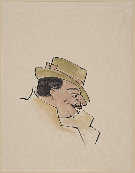 (Man with Green Hat) from a Portfolio of 21 Cartoons: 1933