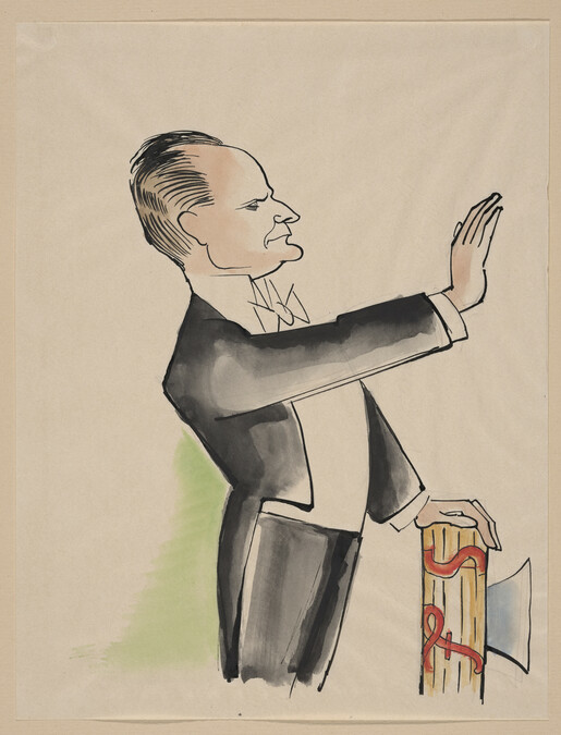 (Pledging Man in Tuxedo) from a Portfolio of 21 Cartoons: 1933