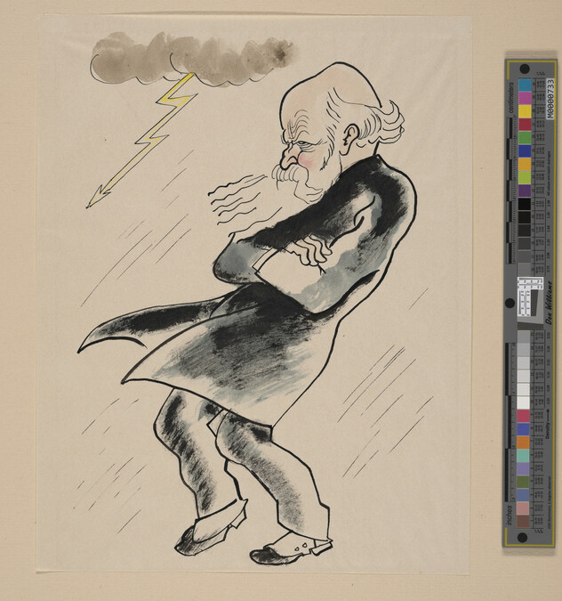 Alternate image #1 of (Bearded Man with Lightning) from a Portfolio of 21 Cartoons: 1933