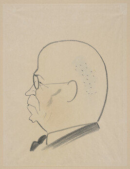 (Profile of Old Man with Glasses) from a Portfolio of 21 Cartoons: 1933