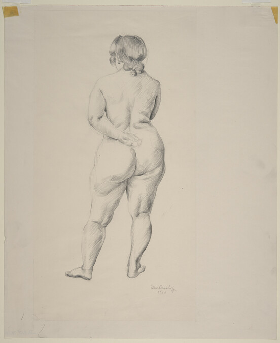 Standing Female Nude (Rear View)