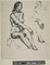 Alternate image #1 of Studies of a Seated Female Nude (central figure by Bischoff; upper right sketch by Grosz)