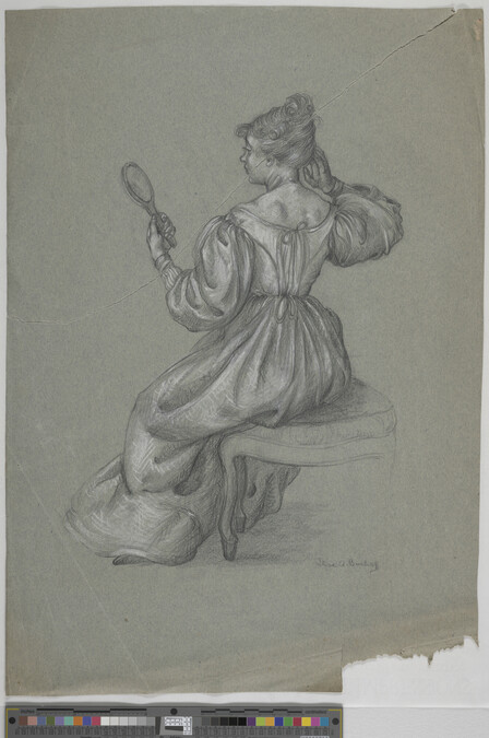 Alternate image #1 of Untitled (Seated Woman Holding Mirror)