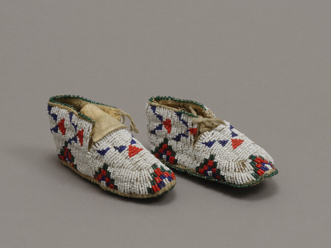 Child's Moccasins with Decorated Soles