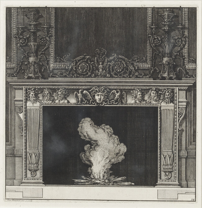 Alternate image #1 of Fireplace Mantle with Smoking Embers