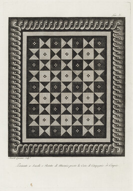 Diversi ornati delle Pareti, Volte, e Pavimenti di Mosaico, Plate X, from the portfolio Diversi ornati...