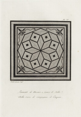 Diversi ornati delle Pareti, Volte, e Pavimenti di Mosaico, Plate XI, from the portfolio Diversi ornati...