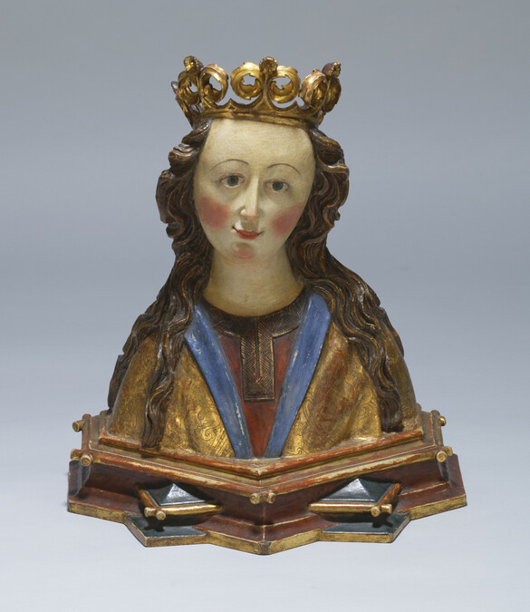 Reliquary Bust of a Crowned Saint