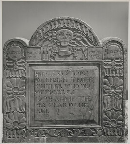 Gravestone: Timothy Cutler, 1694, Charlestown cemetery