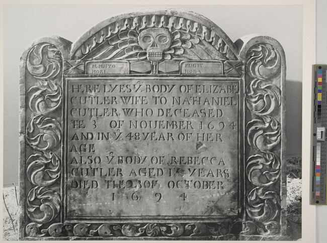 Alternate image #1 of Gravestone: Mrs. Elizabeth Cutler, 1694, Charlestown cemetery