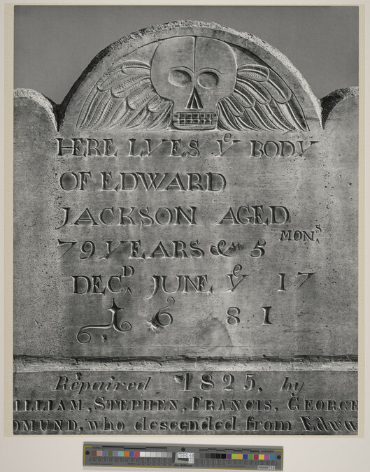 Alternate image #1 of Gravestone: Edward Jackson, 1681, Newton cemetery