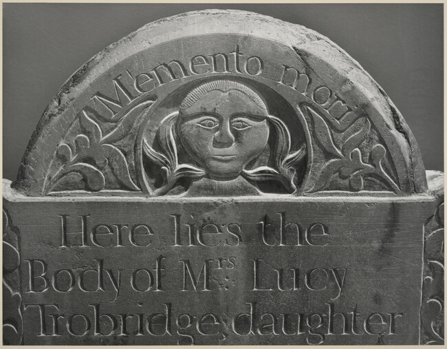 Gravestone: Mrs. Lucy Trobridge, 1765, Groton cemetery