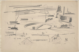 Untitled  (Study for a scene in a railroad yard)