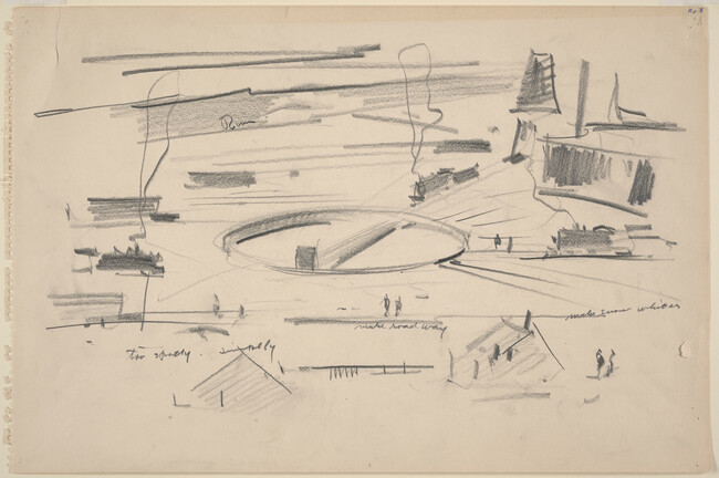 Untitled  (Study for a scene in a railroad yard)