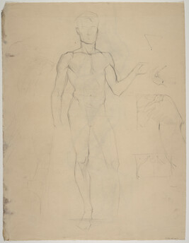 Untitled, Standing Male Nude without Hands (verso)