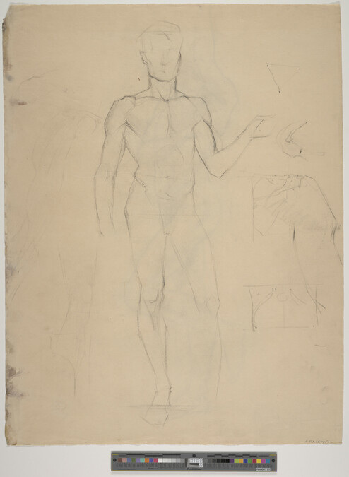 Alternate image #1 of Untitled, Standing Male Nude without Hands (verso)