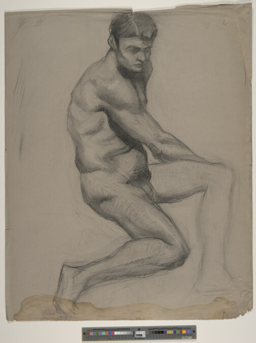 Alternate image #1 of Untitled (Seated Male Nude)
