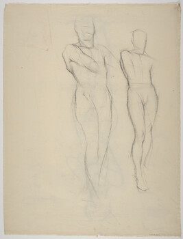 Untitled, Two Standing Nudes (verso)