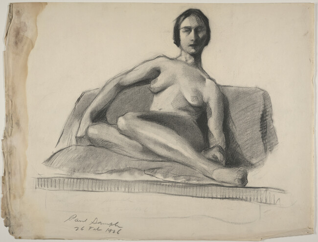 Untitled (Nude Woman Seated on Couch)