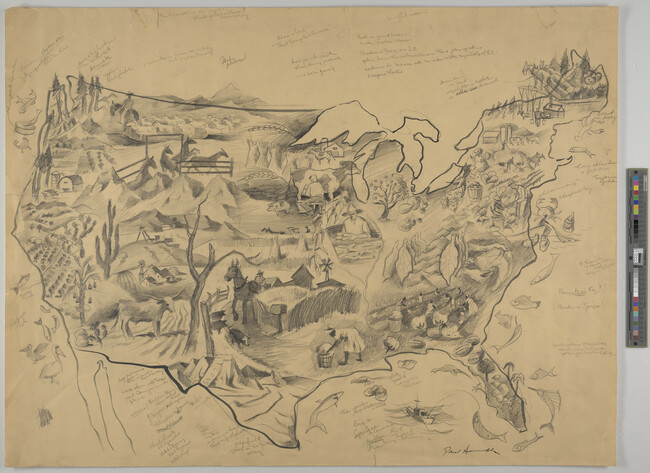 Alternate image #1 of Sketch for Paul Sample's America, Its Soil