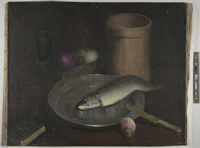 Alternate image #1 of Still Life with Fish, Onion, Knife
