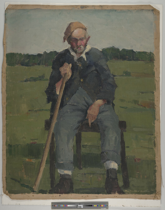 Alternate image #1 of Seated Old Man with Walking Stick