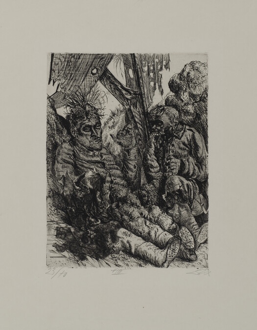 Gesehen am Steilhang von Cléry-sur-Somme (Seen in a Trench near Cléry-sur-Somme), plate 28 from a set of 50, Radierwerk VI 