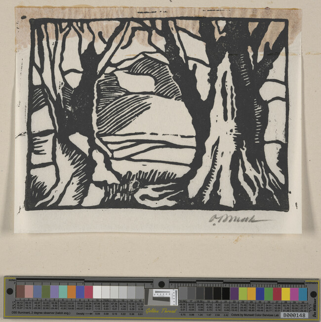 Alternate image #1 of Untitled, from a portfolio of 16 woodcuts (by an inmate at Dannemora Prison, New York)