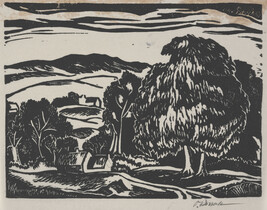 Untitled, from a portfolio of 16 woodcuts (by an inmate at Dannemora Prison, New York)