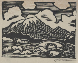 Untitled, from a portfolio of 16 woodcuts (by an inmate at Dannemora Prison, New York)