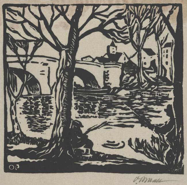 Untitled, from a portfolio of 16 woodcuts (by an inmate at Dannemora Prison, New York)