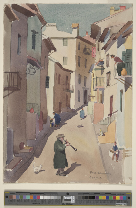 Alternate image #1 of Cagnes (Man in Street with Instrument)