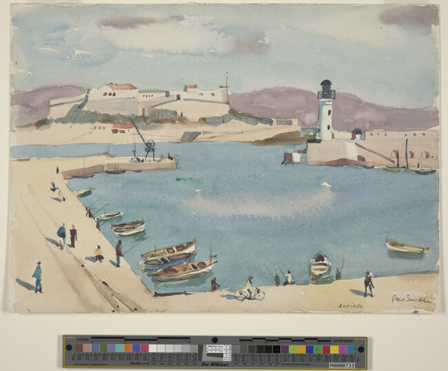 Alternate image #1 of Antibes (Fishing Harbor Scene with Lighthouse)