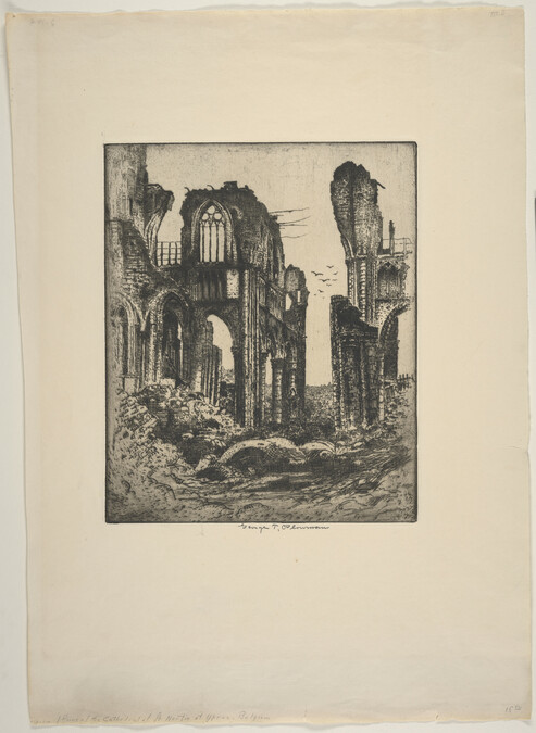 Ruins of the Cathedral of St. Martin at Yrpes, Belgium