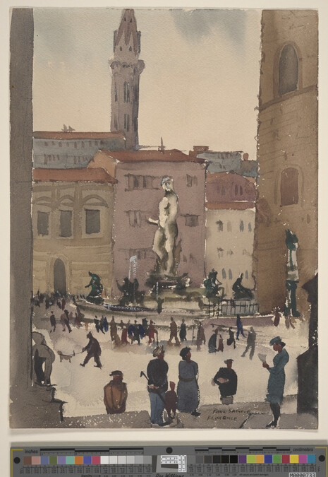 Alternate image #1 of Florence (Piazza with Statue in Center)