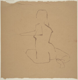 Untitled (Outline of Seated Nude from Back)