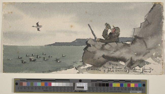 Alternate image #1 of Untitled (Seascape with Hunter and Ducks)