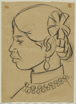 Head of a Woman with Braid and Braided Necklace