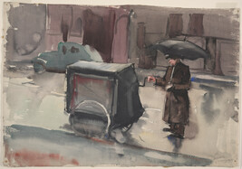 Untitled (Street Vendor in Rain)