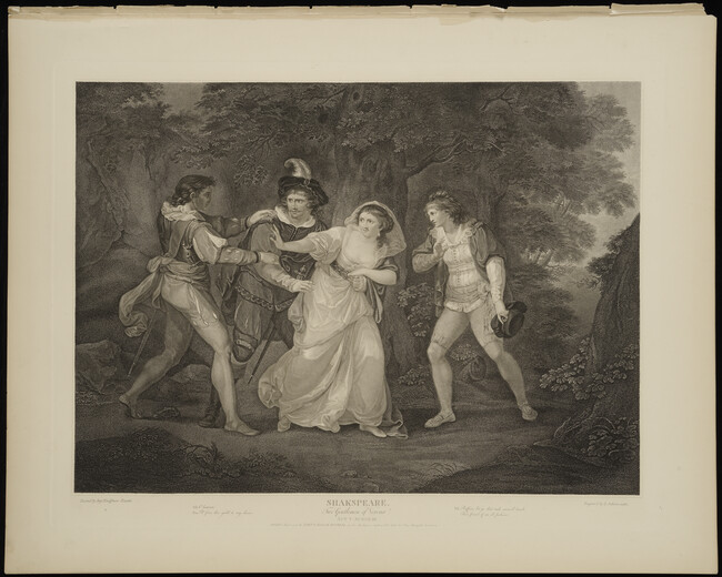 Two Gentlemen of Verona, Act V, Scene iii, from The American Edition of Boydell's Illustrations of the Dramatic Works of Shakespeare, By the most eminent artists of Great Britain, Vol. II