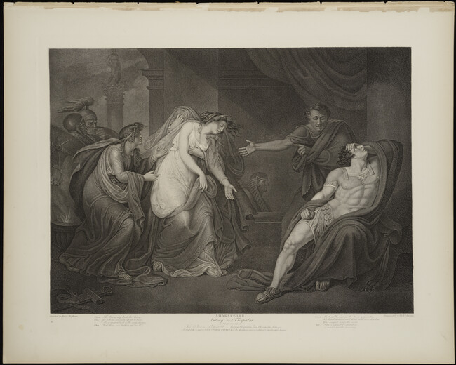 Antony and Cleopatra, Act III, Scene ix, from The American Edition of Boydell's Illustrations of the Dramatic Works of Shakespeare, By the most eminent artists of Great Britain, Vol. II