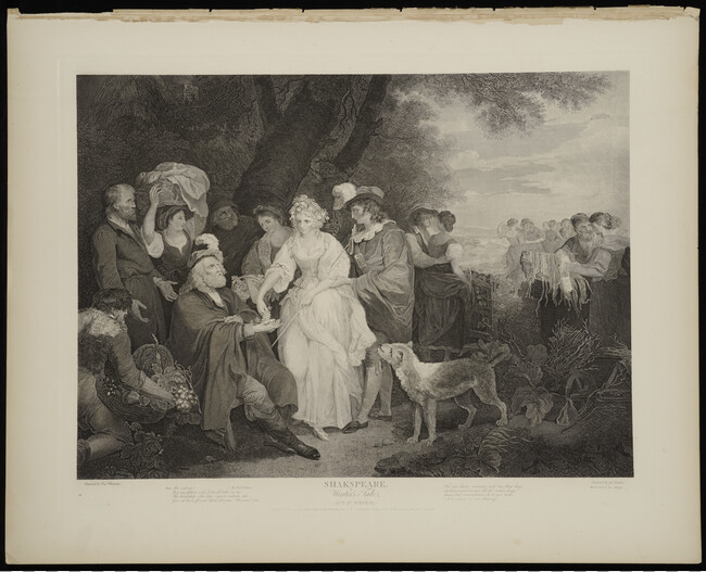 Winter's Tale, Act IV, Scene iii, from The American Edition of Boydell's Illustrations of the Dramatic Works of Shakespeare, By the most eminent artists of Great Britain, Vol. II