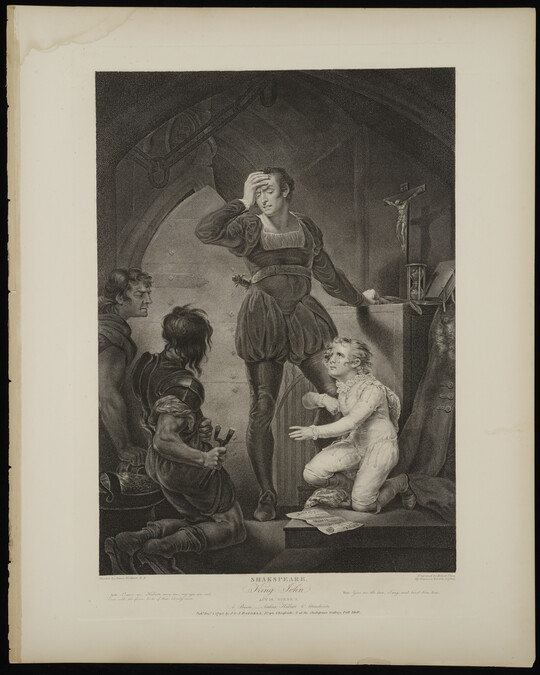 King John, Act IV, Scene i, from The American Edition of Boydell's Illustrations of the Dramatic Works of Shakespeare, By the most eminent artists of Great Britain, Vol. II