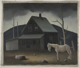 Grey House, White Horse