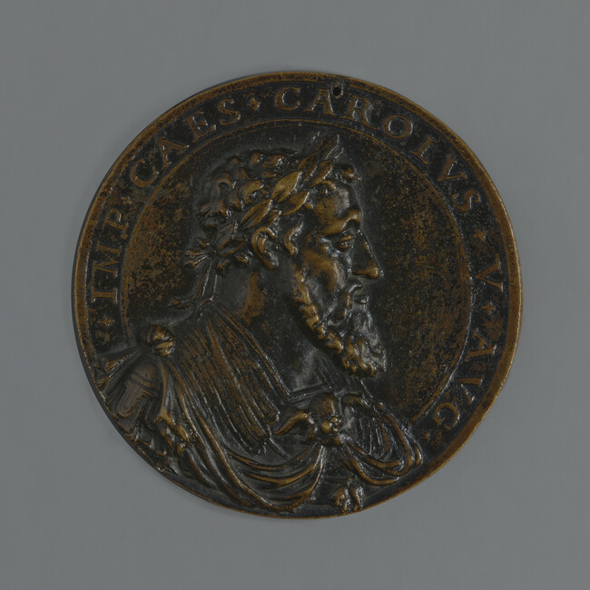 Emperor Charles V (obverse); The Infante Philip II on Horseback (reverse)