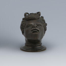 Oil Lamp in the Form of an African Man's Head