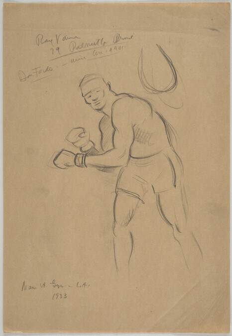 Ray Varne [?] [study for Punching the Bag, 1933]