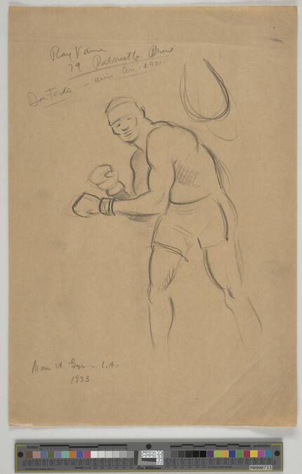 Alternate image #1 of Ray Varne [?] [study for Punching the Bag, 1933]